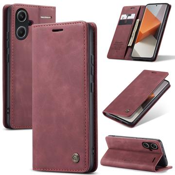 Xiaomi Redmi Note 13 Pro+ Caseme 013 Series Portemonnee Hoesje - Wijnrood