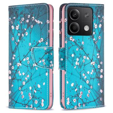 Xiaomi Redmi Note 13 Wonder Series Portemonnee Hoesje - Witte Bloemen