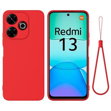 Xiaomi Redmi Note 13R/Redmi 13/Poco M6 4G Liquid Siliconen Hoesje - Rood