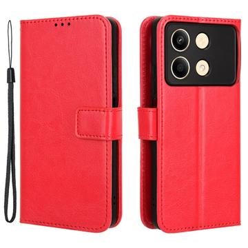 Xiaomi Redmi Note 13R Pro Portemonnee Hoesje met Magneetsluiting - Rood