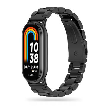 Xiaomi Smart Band 8/9 NFC Tech-Protect roestvrij stalen bandje - Zwart