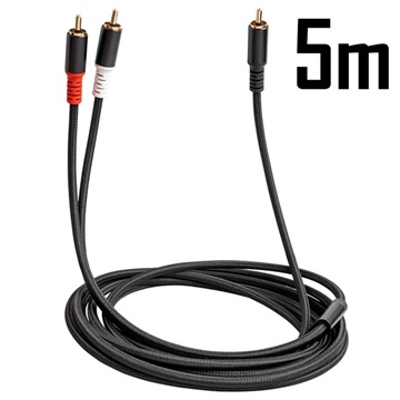 Y Splitter RCA-audiokabel met vergulde connectoren - 5m