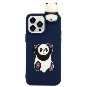 3D Cartoon iPhone 14 Pro Max TPU Hoesje - Panda