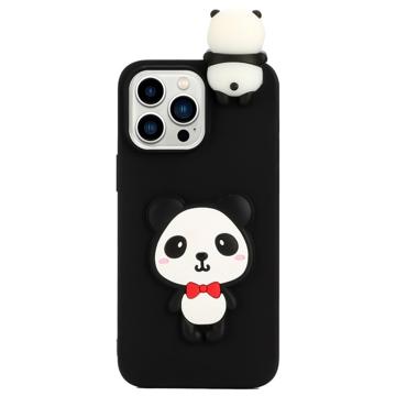 3D Cartoon iPhone 14 Pro Max TPU Hoesje - Schattige Panda