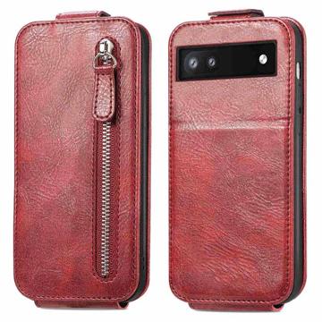 Ritsvak Google Pixel 6a Verticale Flip Case - Rood