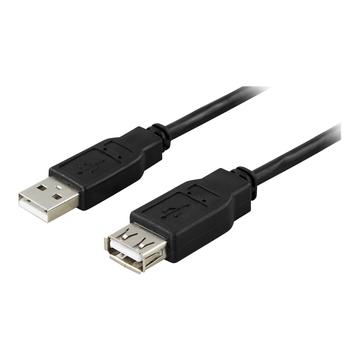 Deltaco USB 2.0 Verlengkabel - 5m - Zwart