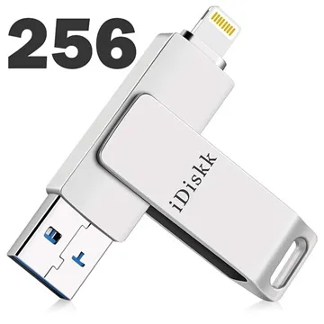 iDiskk OTG Flash Drive - USB Type-A/Lightning - 256GB