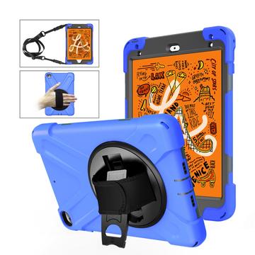 iPad Mini (2019) Heavy Duty 360 Case met Draagriem - Blauw