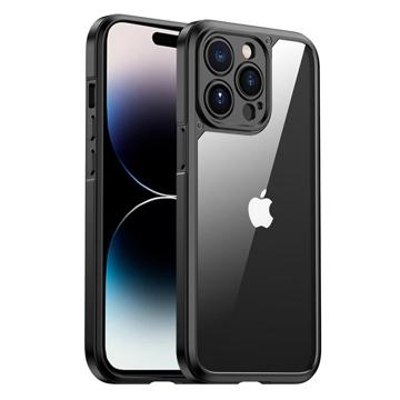 iPaky Schokbestendig iPhone 14 Pro Hybride Hoesje - Zwart