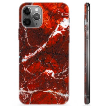 iPhone 11 Pro Max TPU-hoesje - rood marmer