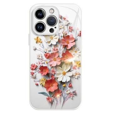 iPhone 12 Pro Max Bloem Boeket Hybride Hoesje - Wit