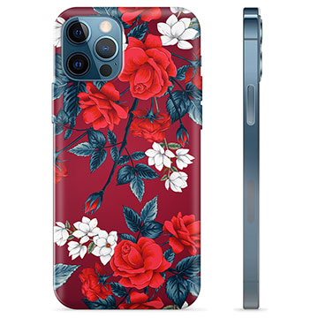 iPhone 12 Pro TPU-hoesje - Vintage bloemen