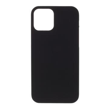 iPhone 12 Geruberiseerd Kunststof Cover - zwart