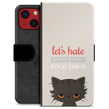 iPhone 13 Mini Premium Portemonnee Hoesje - Angry Cat