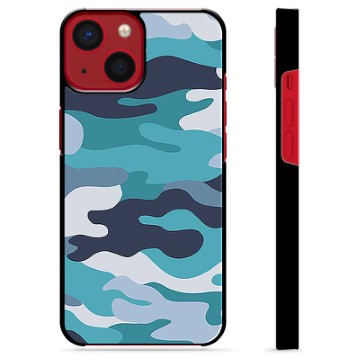 iPhone 13 Mini Beschermhoes - Blauw Camouflage