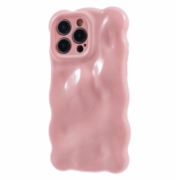 iPhone 13 Pro Golvende rand Candy Bubbles TPU hoesje - Roze