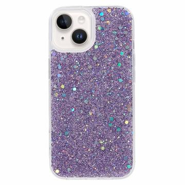 iPhone 14 Glitter Flakes TPU Case - Purple