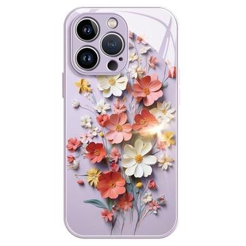 iPhone 14 Pro Flower Bouquet Hybrid hoesje - paars