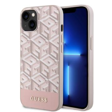 Guess G-Cube Back Case (MagSafe Compatible) voor Apple iPhone 15 (6.1") - Roze