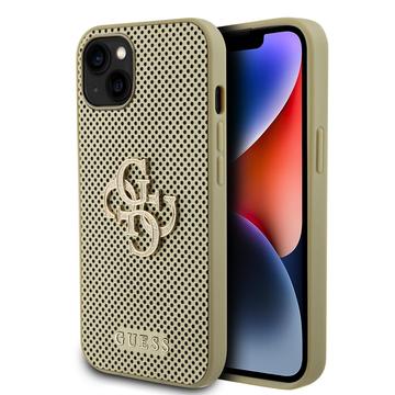 Guess Perforated 4G Back Case - Apple iPhone 15 (6.1") - Goud