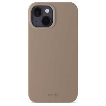 iPhone 15 Holdit Silicone Case - Mokka Bruin