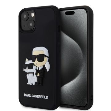Karl Lagerfeld iPhone 15 TPU Back Cover hoesje – 3D Rubber – NFT K&C – Zwart