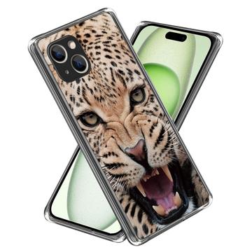 iPhone 15 Plus Stijlvolle Ultradunne TPU Hoesje - Luipaard