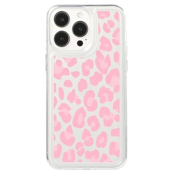 iPhone 15 Pro Fashion TPU hoesje - Roze Luipaard