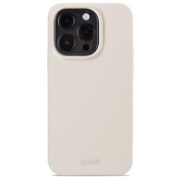 iPhone 15 Pro Holdit Silicone Hoesje - Licht Beige