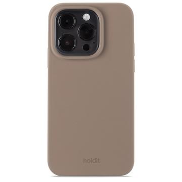 iPhone 15 Pro Holdit Silicone Hoesje - Mokka Bruin