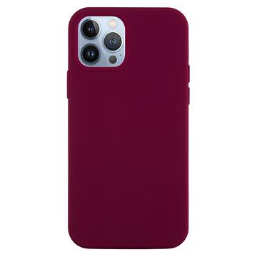 iPhone 15 Pro Liquid Silicone Hoesje - Wijnrood