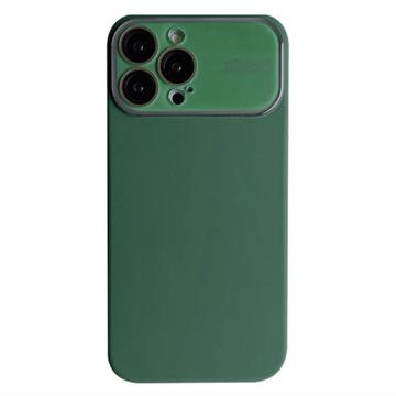 iPhone 15 Pro Liquid Silicone Case met glasbescherming - Groen