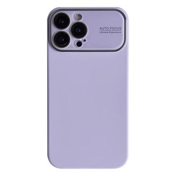 iPhone 15 Pro Liquid Silicone Case met Lensglas bescherming - Paars