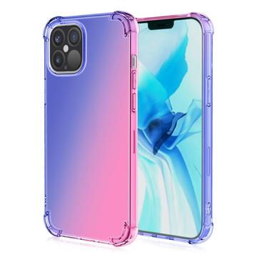 iPhone 15 Pro Max Gradient Schokbestendig TPU Hoesje - Blauw / Roze