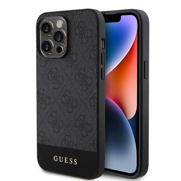 Guess 4G Stripe Back Cover voor Apple iPhone 15 Pro Max (6.7") - Grijs