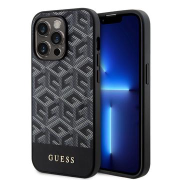 Guess PU G Cube MagSafe Case for iPhone 15 Pro Max - Zwart