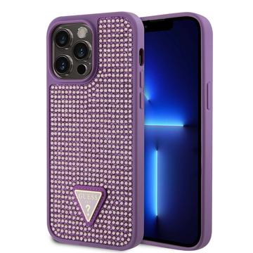 Guess Rhinestones Back Cover voor Apple iPhone 15 Pro Max (6.7") - Paars