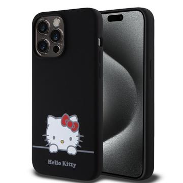 iPhone 15 Pro Max Hello Kitty Daydreaming Liquid Siliconen Hoesje Zwart