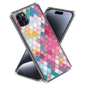 iPhone 15 Pro Max Stijlvolle Ultradunne TPU Hoesje - Regenboog Ruit