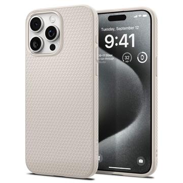 iPhone 15 Pro Spigen Liquid Air TPU Hoesje - Titanium natuurlijk