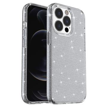 iPhone 15 Pro Stijlvolle Glitter Series Hybrid Case - Grijs