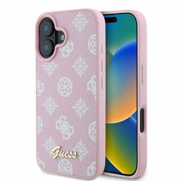 iPhone 16 Guess Peony Script hoesje - MagSafe compatibel - Roze