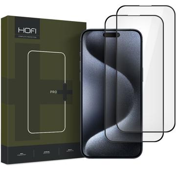 iPhone 16 Hofi Premium Pro+ Glazen Screenprotector - 2 Stu. - Zwarte Rand