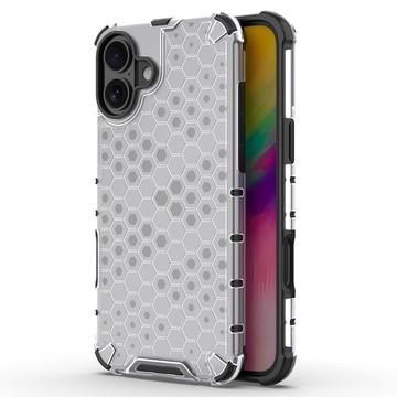 iPhone 16 Honeycomb Armored Hybride Hoesje - Grijs