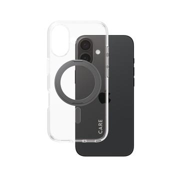 PanzerGlass Hoesje Geschikt voor iPhone 16 Hoesje - PanzerGlass CARE Kickstand Case MagSafe - Zwart