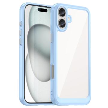 iPhone 16 Plus Anti-Shock Hybride Hoesje - Blauw