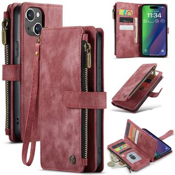 iPhone 16 Plus Caseme C30 Multifunctioneel Portemonnee Hoesje - Rood