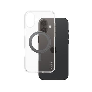 PanzerGlass Hoesje Geschikt voor iPhone 16 Plus Hoesje - PanzerGlass CARE Kickstand Case MagSafe - Zwart