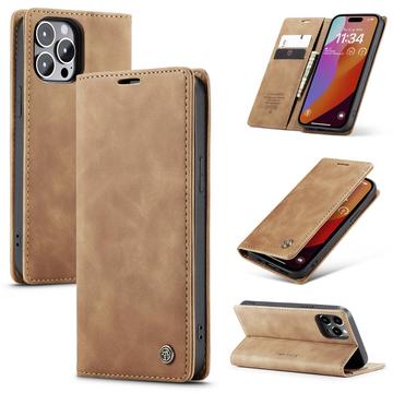 iPhone 16 Pro Caseme 013 Series Portemonnee Hoesje - Bruin