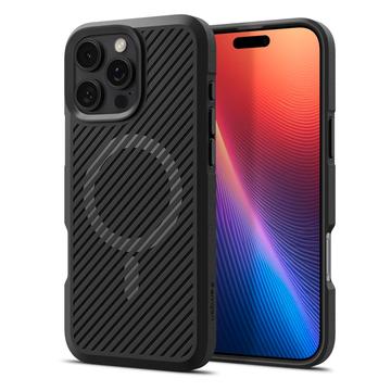 Spigen Core Armor MagFit - Hoesje Geschikt voor Apple iPhone 16 Pro Max - Back Cover Compatibel met MagSafea - Militaire Standaard - Air Cushion - Zwart